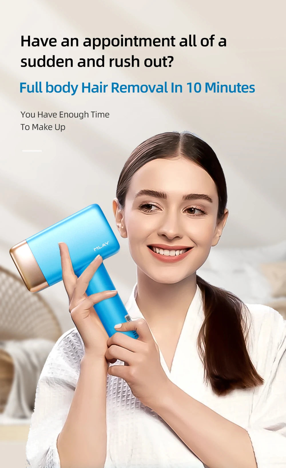 MLAY T14 Laser Hair Removal Permanent Malay IPL Epilator Ice Cool Painless Depilador a Laser 500000 Flashes Face Body Epilator