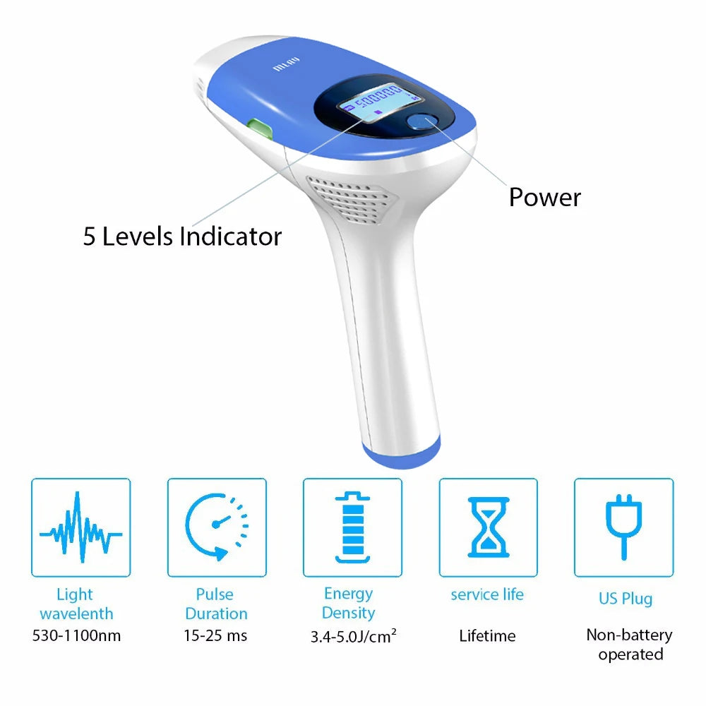 Mlay T3 IPL Hair removal Epilator a Laser Permanent Malay Hair Removal Machine Body Electric depilador a Laser 500000 Flashes