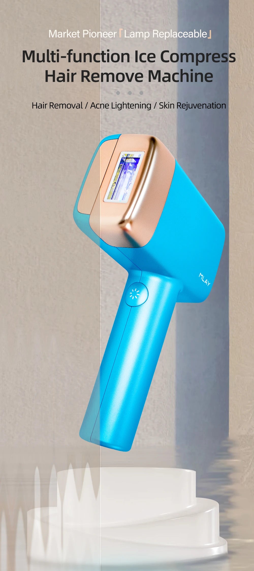 MLAY T14 Laser Hair Removal Permanent Malay IPL Epilator Ice Cool Painless Depilador a Laser 500000 Flashes Face Body Epilator