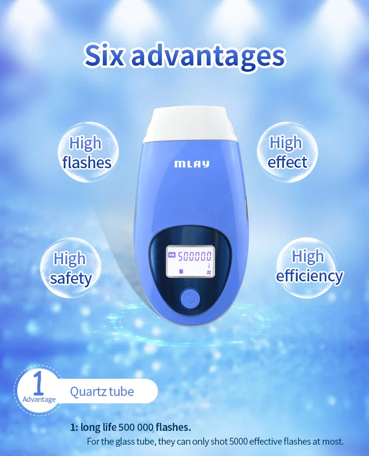 Mlay T3 IPL Hair removal Epilator a Laser Permanent Malay Hair Removal Machine  Body Electric depilador a Laser 500000 Flashes
