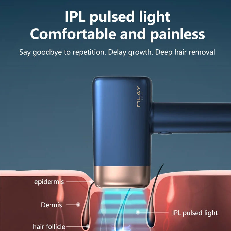 MLAY T14 Laser Hair Removal Permanent Malay IPL Epilator Ice Cool Painless Depilador a Laser 500000 Flashes Face Body Epilator